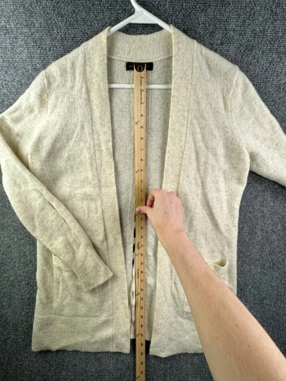 Banana Republic Wool Alpaca Blend Sweater Women’s Small Ivory Open Cardigan